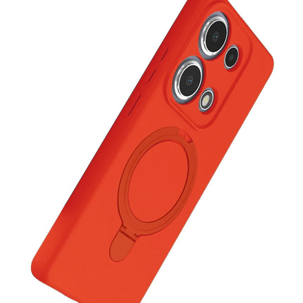 Xiaomi Redmi Note 13 Pro 4G Regal Magsafe Standlı Kapak Kılıf - Turuncu 4