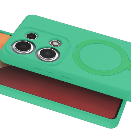 Xiaomi Redmi Note 13 Pro 4G Regal Magsafe Standlı Kapak Kılıf - Yeşil 2