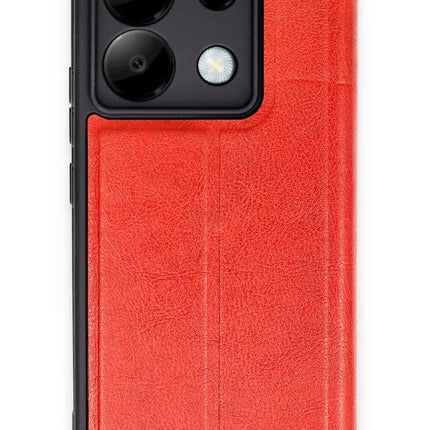 Xiaomi Redmi Note 13 Pro 5G Flip Cover Kılıf - Kırmızı