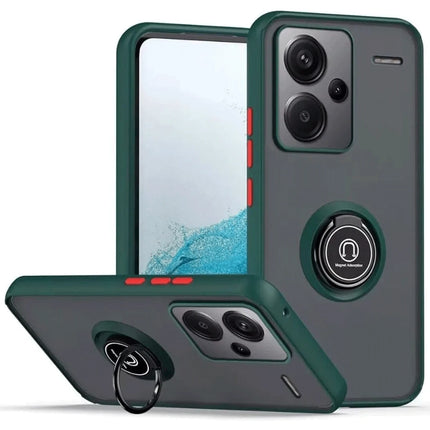 Xiaomi Redmi Note 13 Pro Plus Montreal Yüzüklü Silikon Kapak Kılıf - Yeşil