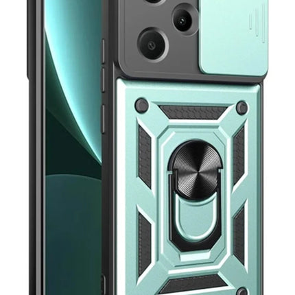 Xiaomi Redmi Note 13 Pro Plus Pars Lens Yüzüklü Silikon Kılıf - Yeşil