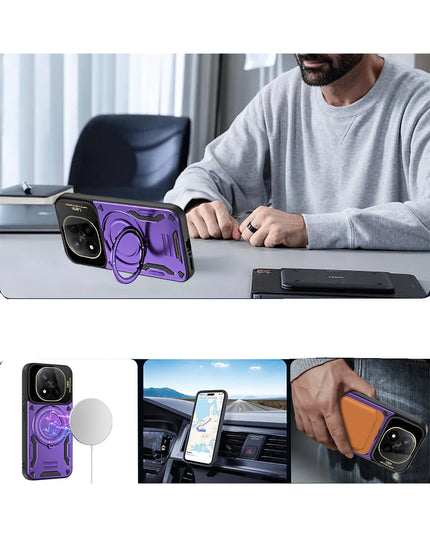 Xiaomi Redmi Note 14 Pro 4G Joy Lens Standlı Kapak Kılıf - Lacivert 3