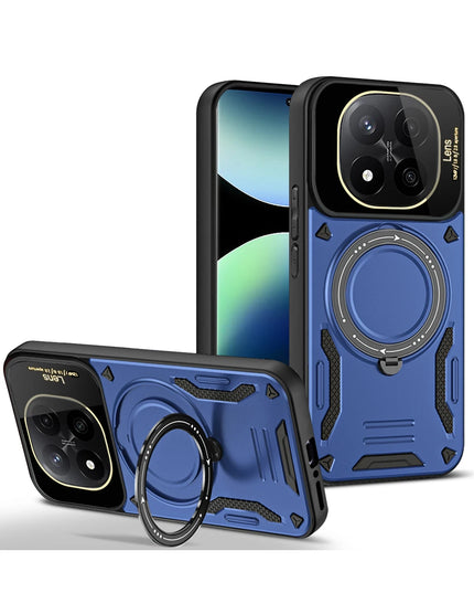 Xiaomi Redmi Note 14 Pro 4G Joy Lens Standlı Kapak Kılıf - Lacivert