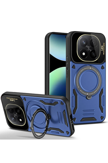 Xiaomi Redmi Note 14 Pro 4G Joy Lens Standlı Kapak Kılıf - Lacivert