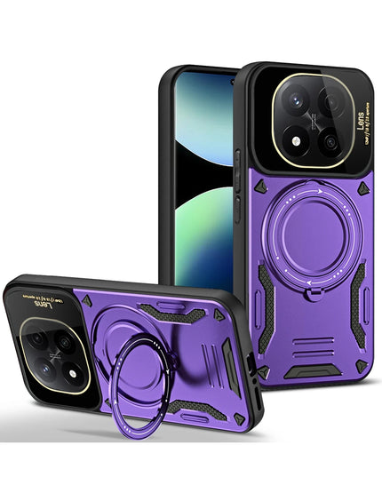 Xiaomi Redmi Note 14 Pro 4G Joy Lens Standlı Kapak Kılıf - Mor