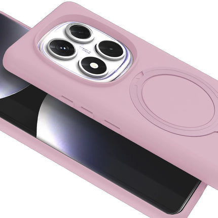 Xiaomi Redmi Note 14 Pro 4G Regal Magsafe Standlı Kapak Kılıf - Açık Pembe 4