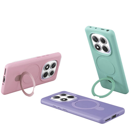 Xiaomi Redmi Note 14 Pro 4G Regal Magsafe Standlı Kapak Kılıf - Derin Mor 6