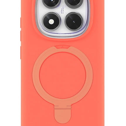 Xiaomi Redmi Note 14 Pro 4G Regal Magsafe Standlı Kapak Kılıf - Turuncu 3