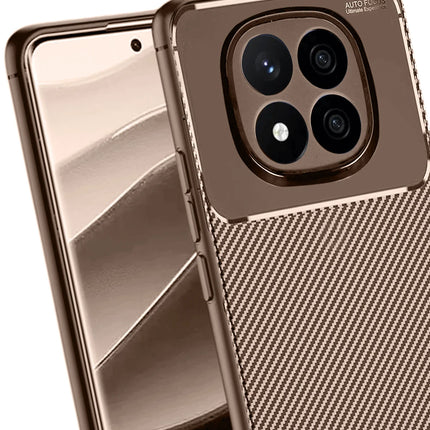 Xiaomi Redmi Note 14 Pro 5G Auto Focus Karbon Kapak Kılıf - Kahverengi 3