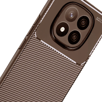 Xiaomi Redmi Note 14 Pro Plus Auto Focus Karbon Kapak Kılıf - Kahverengi 4