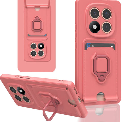 Xiaomi Redmi Note 14 Pro Plus Zuma Kartvizitli Yüzüklü Silikon Kılıf - Pembe