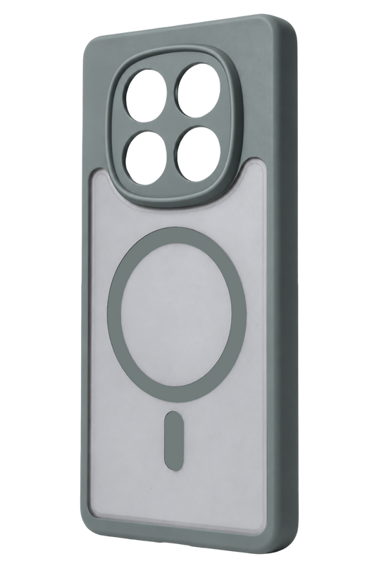 Xiaomi Redmi Note 15 4G Loji Magsafe Kapak Kılıf - Gri