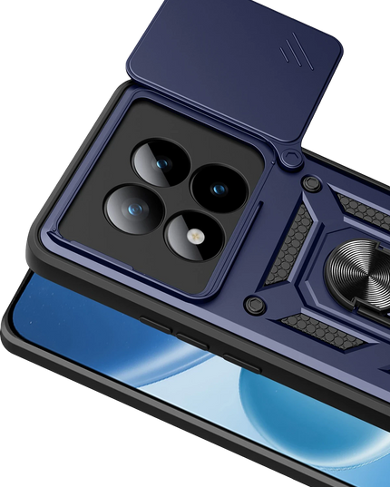 Xiaomi Redmi Note 15 Pro 5G Pars Lens Yüzüklü Silikon Kılıf - Lacivert 2