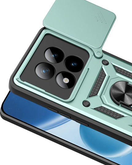 Xiaomi Redmi Note 15 Pro 5G Pars Lens Yüzüklü Silikon Kılıf - Yeşil 2