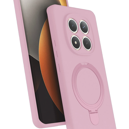 Xiaomi Redmi Note 15 Pro 5G Regal Magsafe Standlı Kapak Kılıf - Açık Pembe
