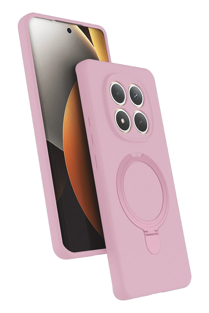 Xiaomi Redmi Note 15 Pro 5G Regal Magsafe Standlı Kapak Kılıf - Açık Pembe