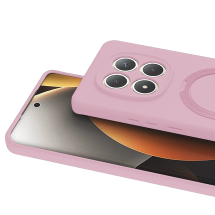 Xiaomi Redmi Note 15 Pro 5G Regal Magsafe Standlı Kapak Kılıf - Açık Pembe 2