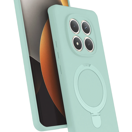 Xiaomi Redmi Note 15 Pro 5G Regal Magsafe Standlı Kapak Kılıf - Su Yeşili