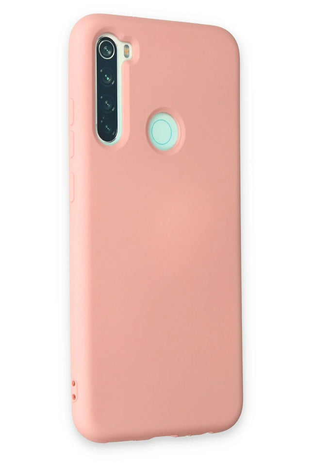 Xiaomi Redmi Note 8 Nano içi Kadife Silikon Kılıf - Pudra 2