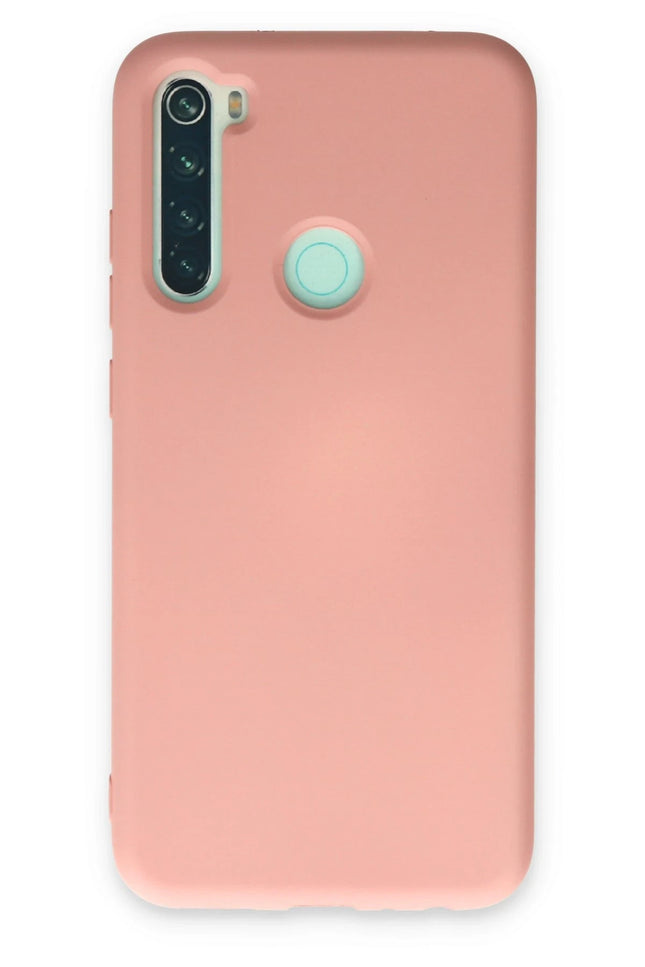Xiaomi Redmi Note 8 Nano içi Kadife Silikon Kılıf - Pudra