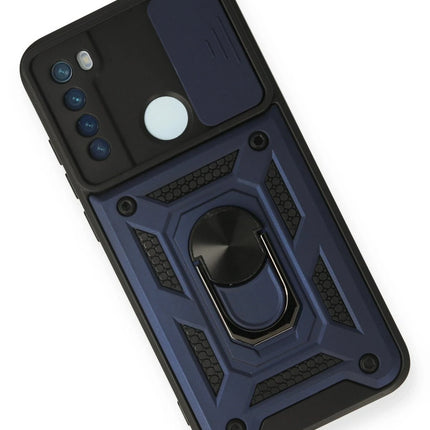 Xiaomi Redmi Note 8 Pars Lens Yüzüklü Silikon Kılıf - Lacivert 3