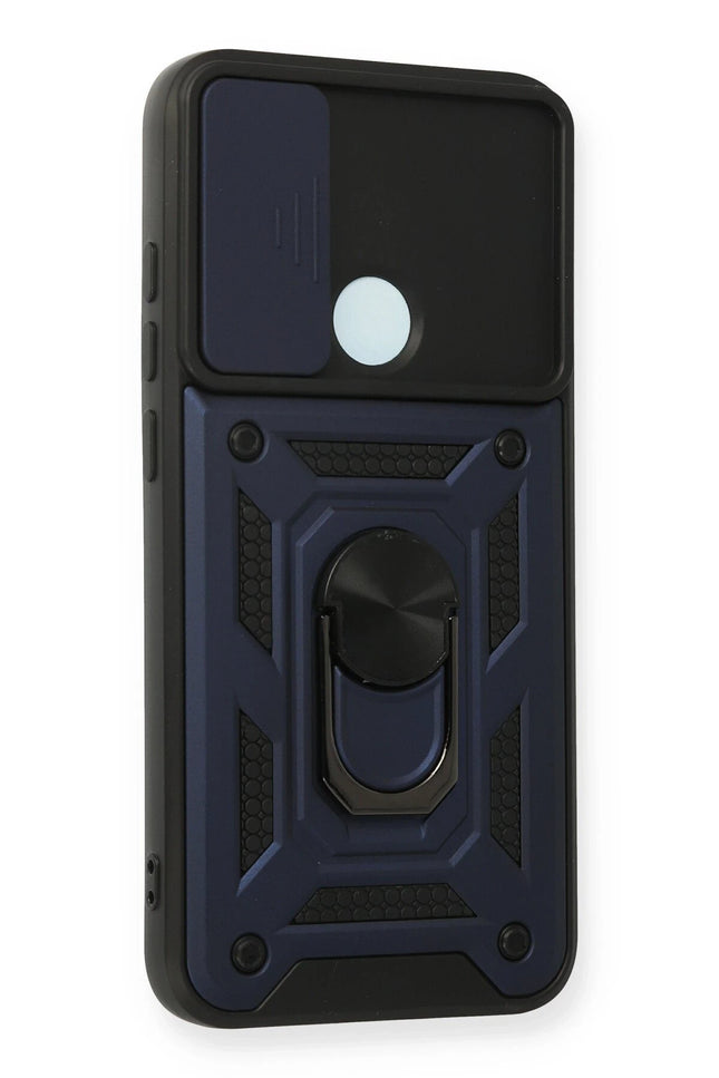 Xiaomi Redmi Note 8 Pars Lens Yüzüklü Silikon Kılıf - Lacivert 2