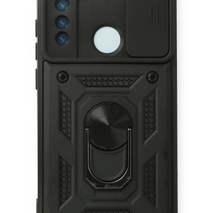 Xiaomi Redmi Note 8 Pars Lens Yüzüklü Silikon Kılıf - Siyah