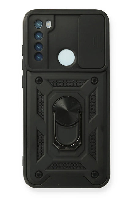 Xiaomi Redmi Note 8 Pars Lens Yüzüklü Silikon Kılıf - Siyah
