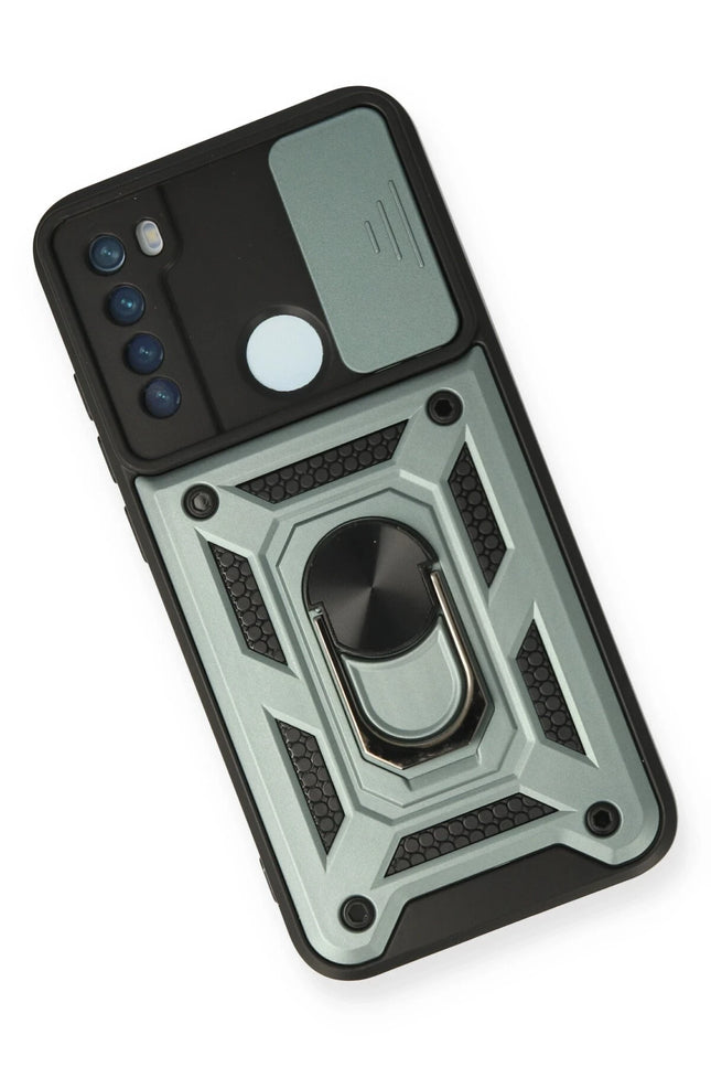 Xiaomi Redmi Note 8 Pars Lens Yüzüklü Silikon Kılıf - Yeşil 3