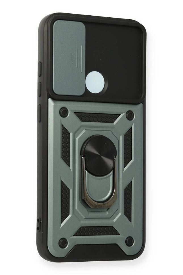 Xiaomi Redmi Note 8 Pars Lens Yüzüklü Silikon Kılıf - Yeşil 2