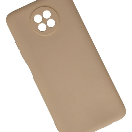 Xiaomi Redmi Note 9 5G Nano içi Kadife Silikon Kılıf - Bej 2