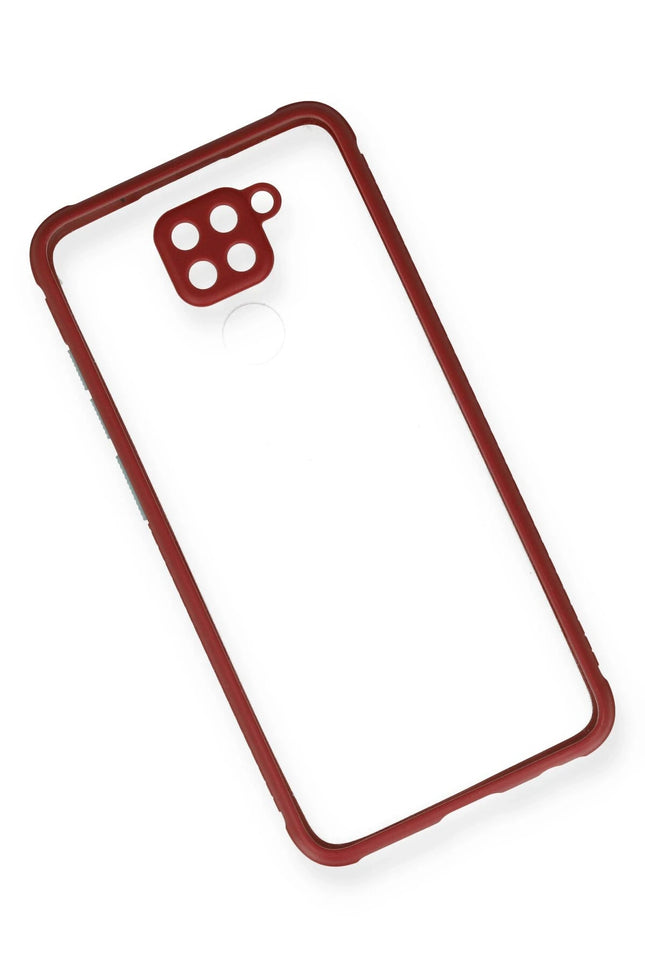 Xiaomi Redmi Note 9 Miami Şeffaf Silikon Kılıf - Fuşya 3