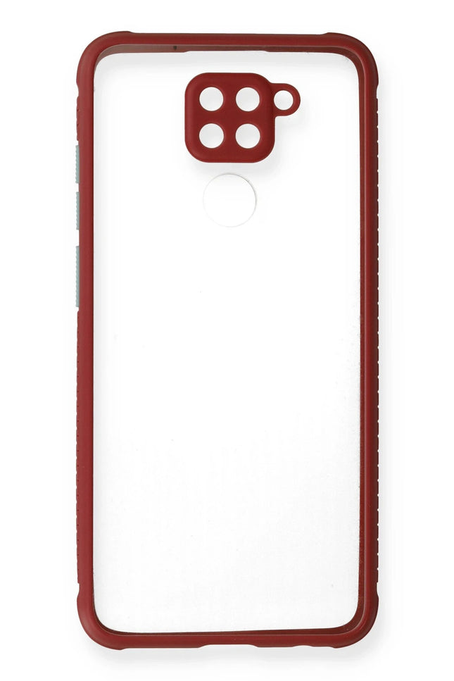 Xiaomi Redmi Note 9 Miami Şeffaf Silikon Kılıf - Fuşya 2