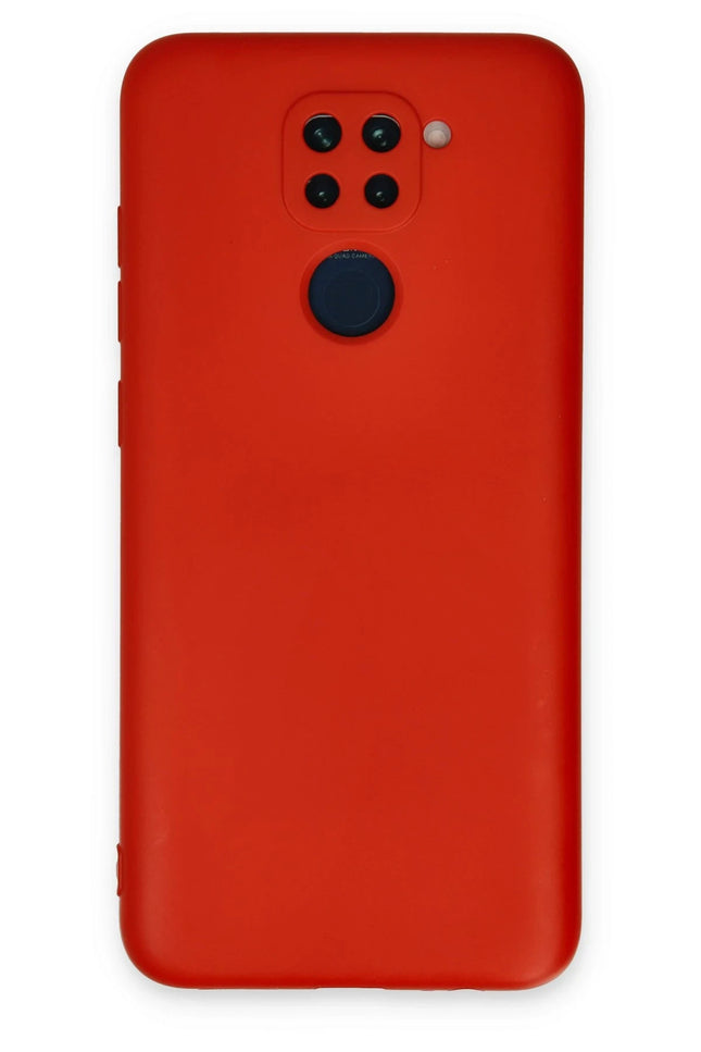Xiaomi Redmi Note 9 Nano içi Kadife Silikon Kılıf - Kırmızı