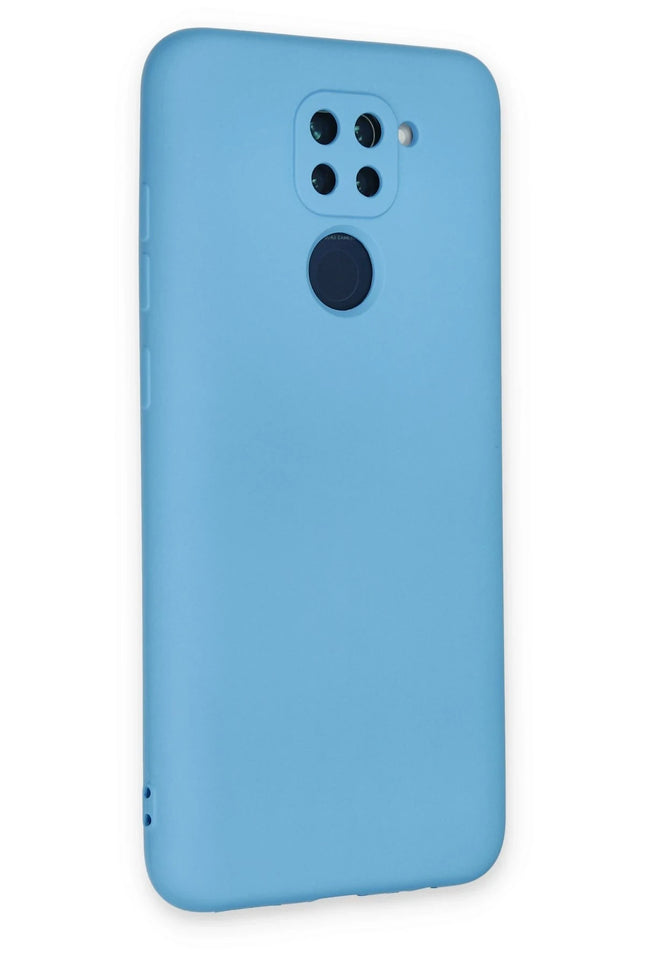 Xiaomi Redmi Note 9 Nano içi Kadife Silikon Kılıf - Mavi 3