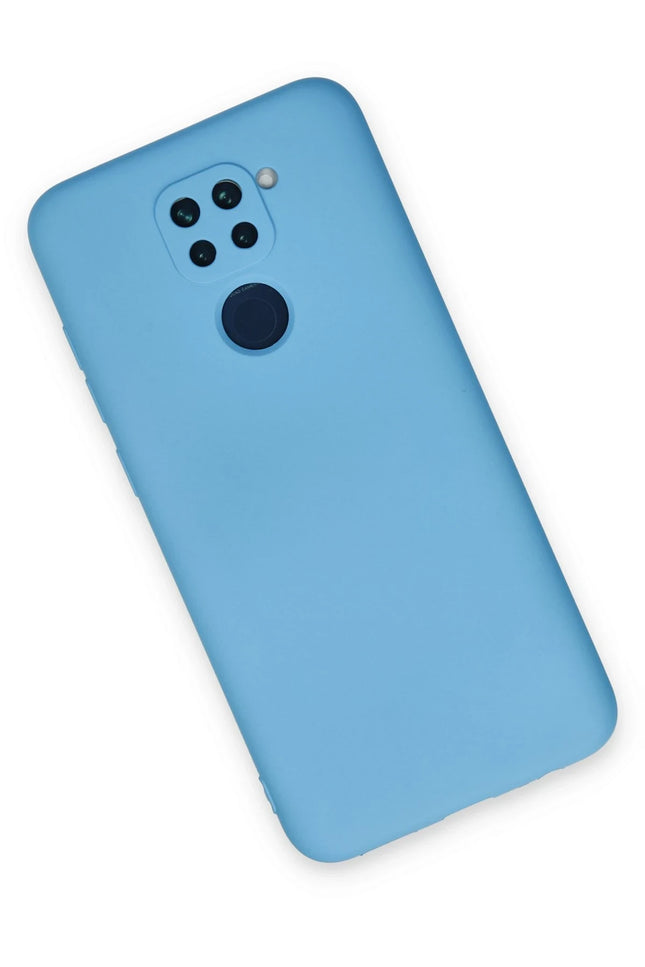 Xiaomi Redmi Note 9 Nano içi Kadife Silikon Kılıf - Mavi 2