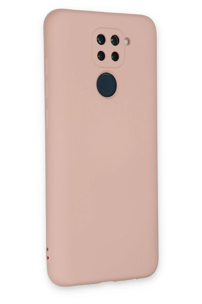 Xiaomi Redmi Note 9 Nano içi Kadife Silikon Kılıf - Pudra 3