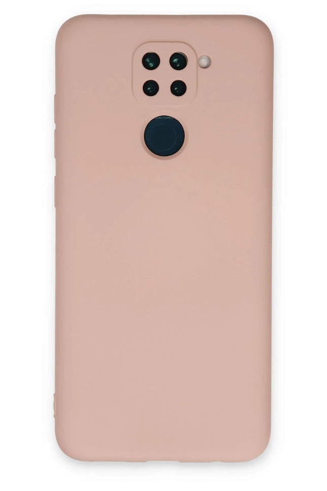 Xiaomi Redmi Note 9 Nano içi Kadife Silikon Kılıf - Pudra