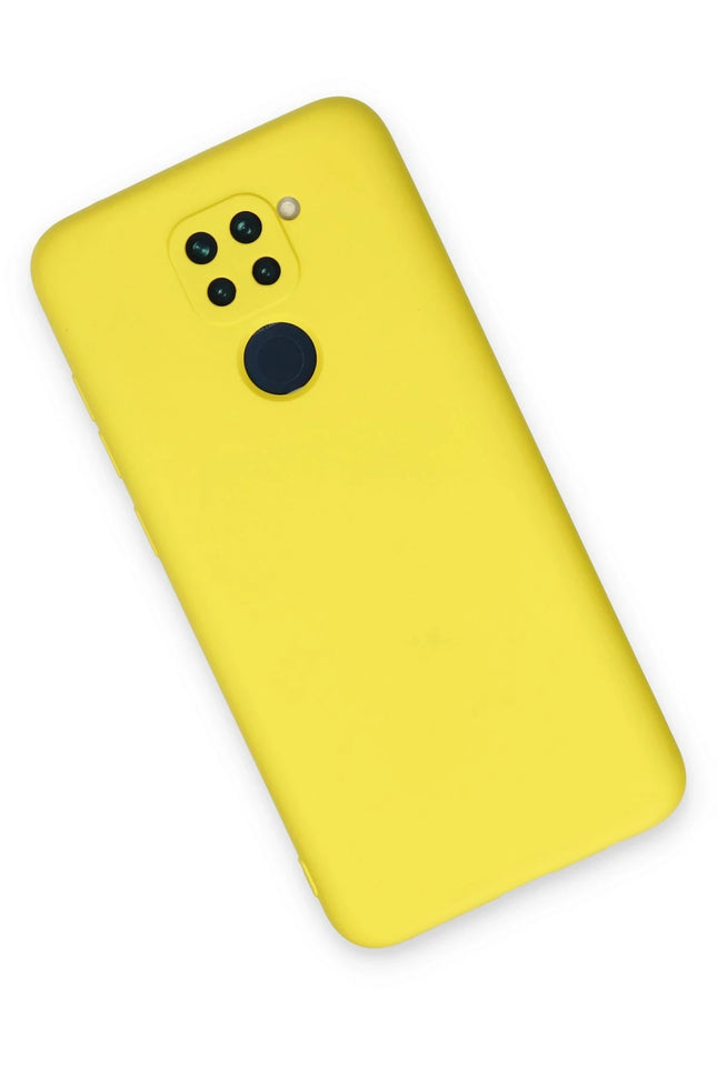 Xiaomi Redmi Note 9 Nano içi Kadife Silikon Kılıf - Sarı 2