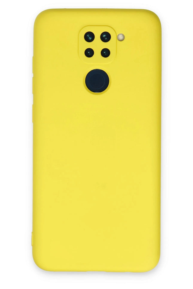 Xiaomi Redmi Note 9 Nano içi Kadife Silikon Kılıf - Sarı