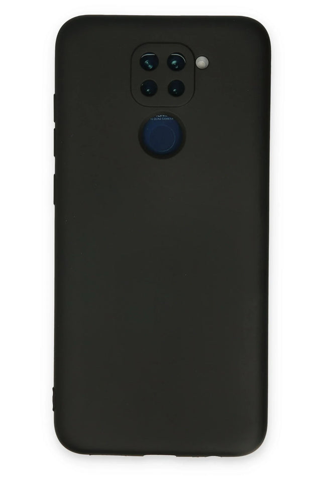 Xiaomi Redmi Note 9 Nano içi Kadife Silikon Kılıf - Siyah