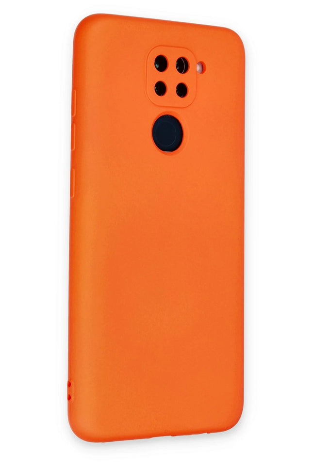 Xiaomi Redmi Note 9 Nano içi Kadife Silikon Kılıf - Turuncu 3