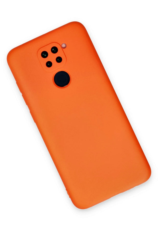 Xiaomi Redmi Note 9 Nano içi Kadife Silikon Kılıf - Turuncu 2