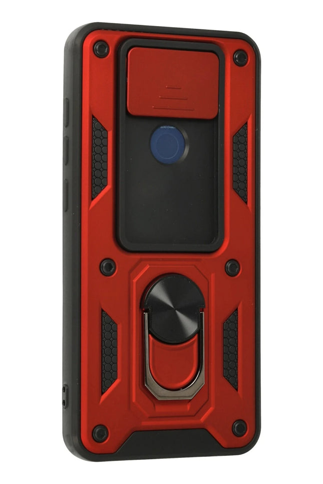 Xiaomi Redmi Note 9 Pars Lens Yüzüklü Silikon Kılıf - Kırmızı 3
