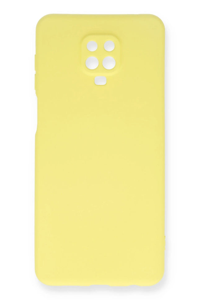 Xiaomi Redmi Note 9 Pro Nano içi Kadife Silikon Kılıf - Sarı