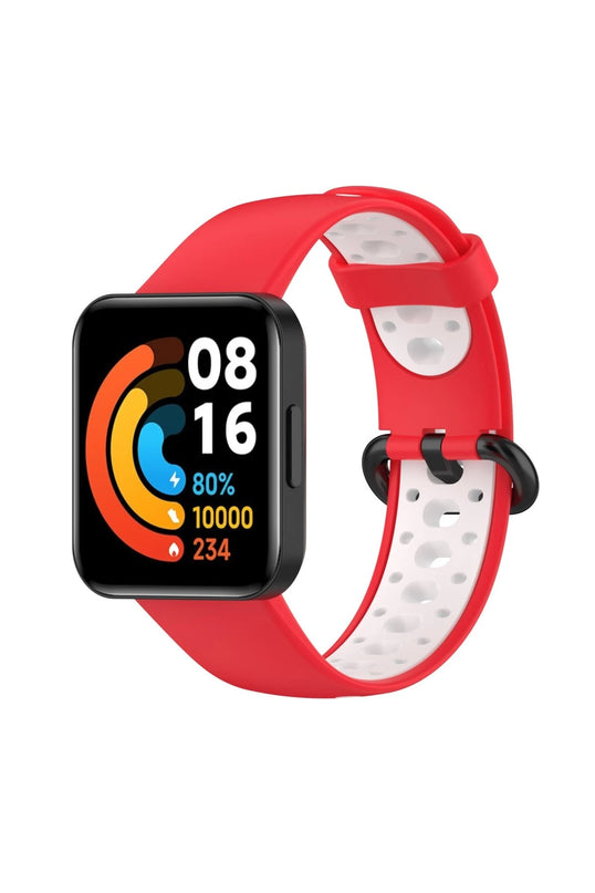 Xiaomi Redmi Watch 2 Spor Delikli Kordon - Kırmızı
