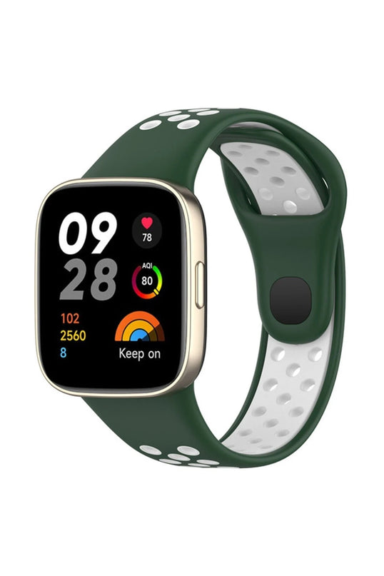 Xiaomi Redmi Watch 3 Spor Delikli Kordon - Haki Yeşil
