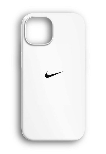 iphone nke classic amblem simple beyaz telefon kilifi