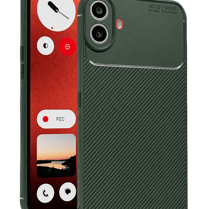 Nothing Phone Nothing CMF Phone 1 Auto Focus Karbon Kapak Kılıf - Yeşil