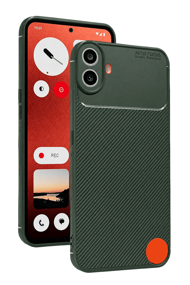 Nothing Phone Nothing CMF Phone 1 Auto Focus Karbon Kapak Kılıf - Yeşil